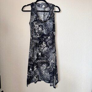 Brittany black whimsigoth sequin flowy dress